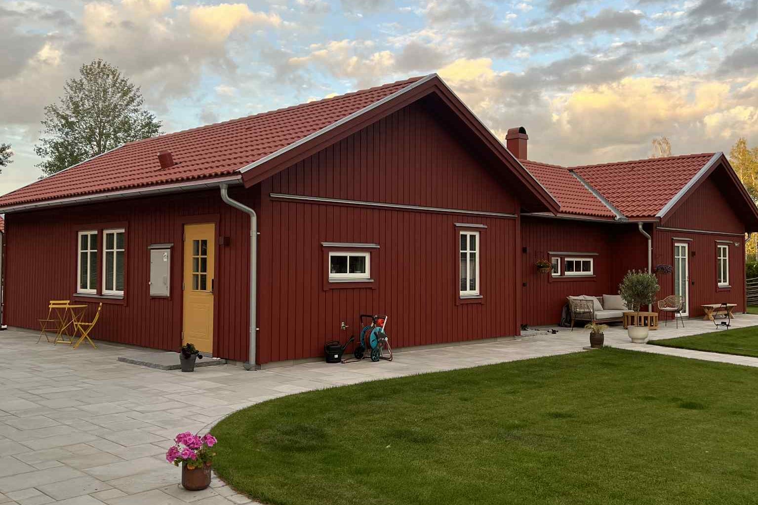 måla fasad falurödfärg måla utomhus fasad